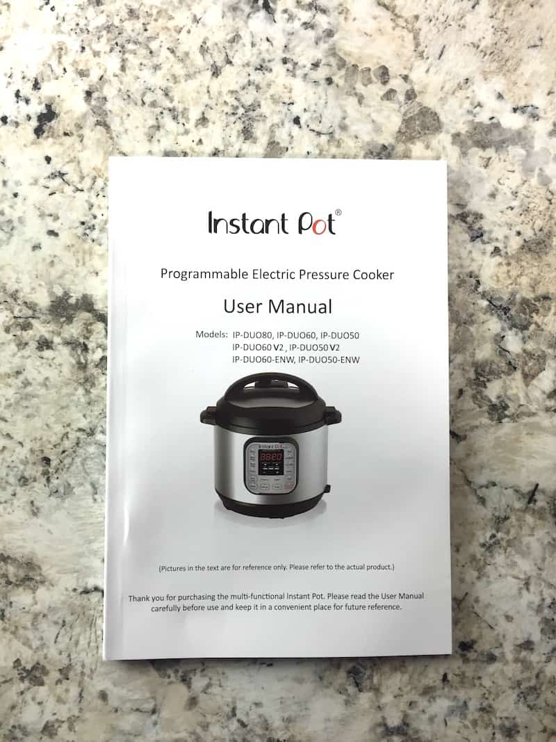 Instant Pot User manual.