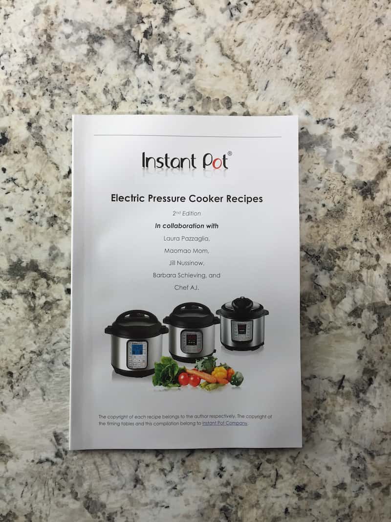 Instant Pot recipe booklet.