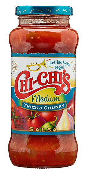 Bottle of Chi-Chis brand salsa.