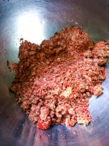 Spice rib rub in bowl.