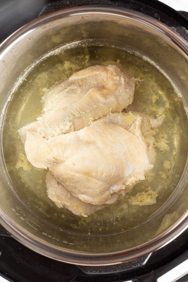 Cooked chicken breast in Instant Pot