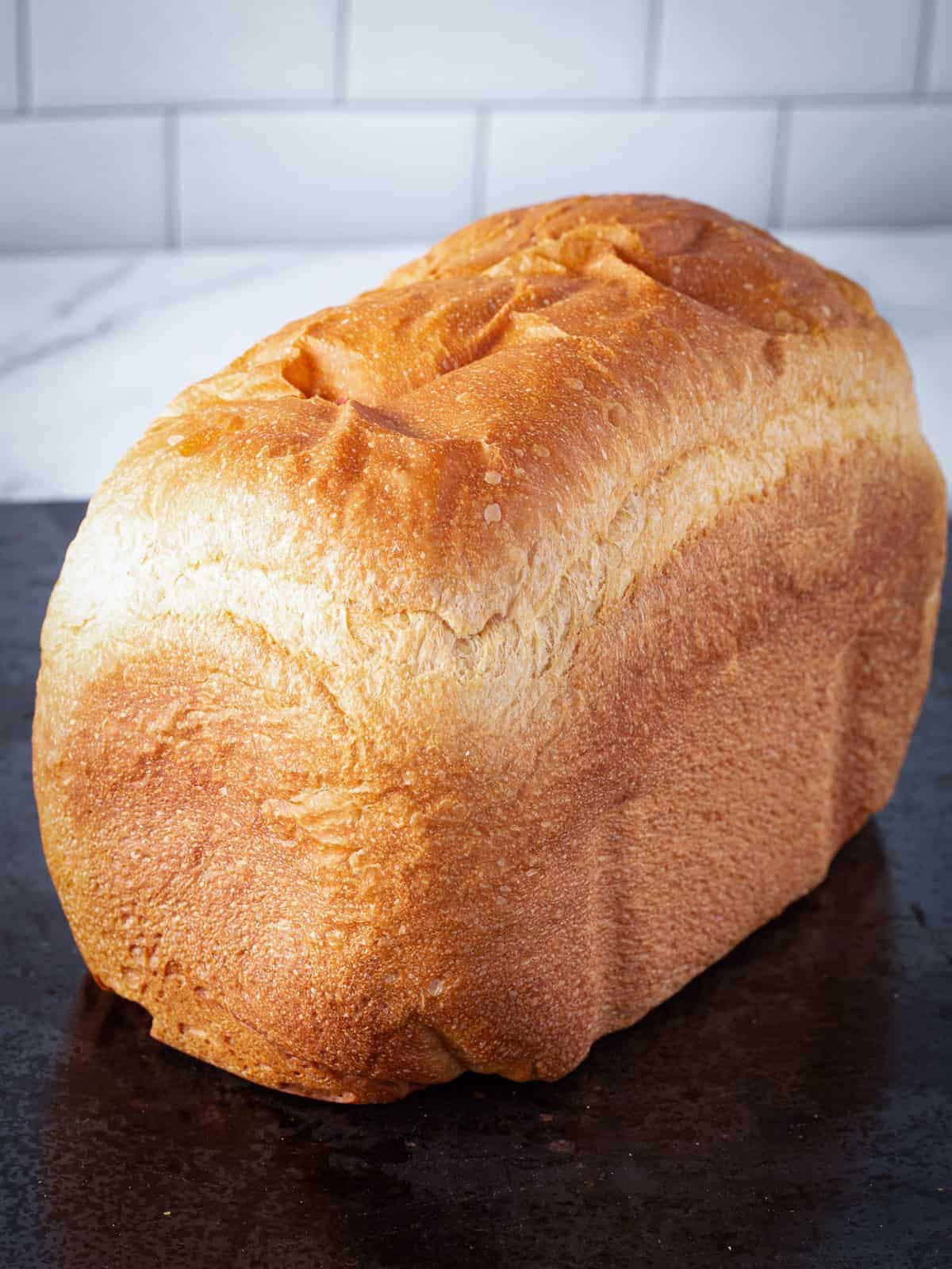 Loaf of white sandwich bread.