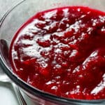 Spiced cranberry sauce in a bowl.