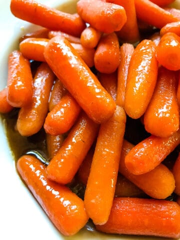 Glazed carrots in a brown sugar glaze.