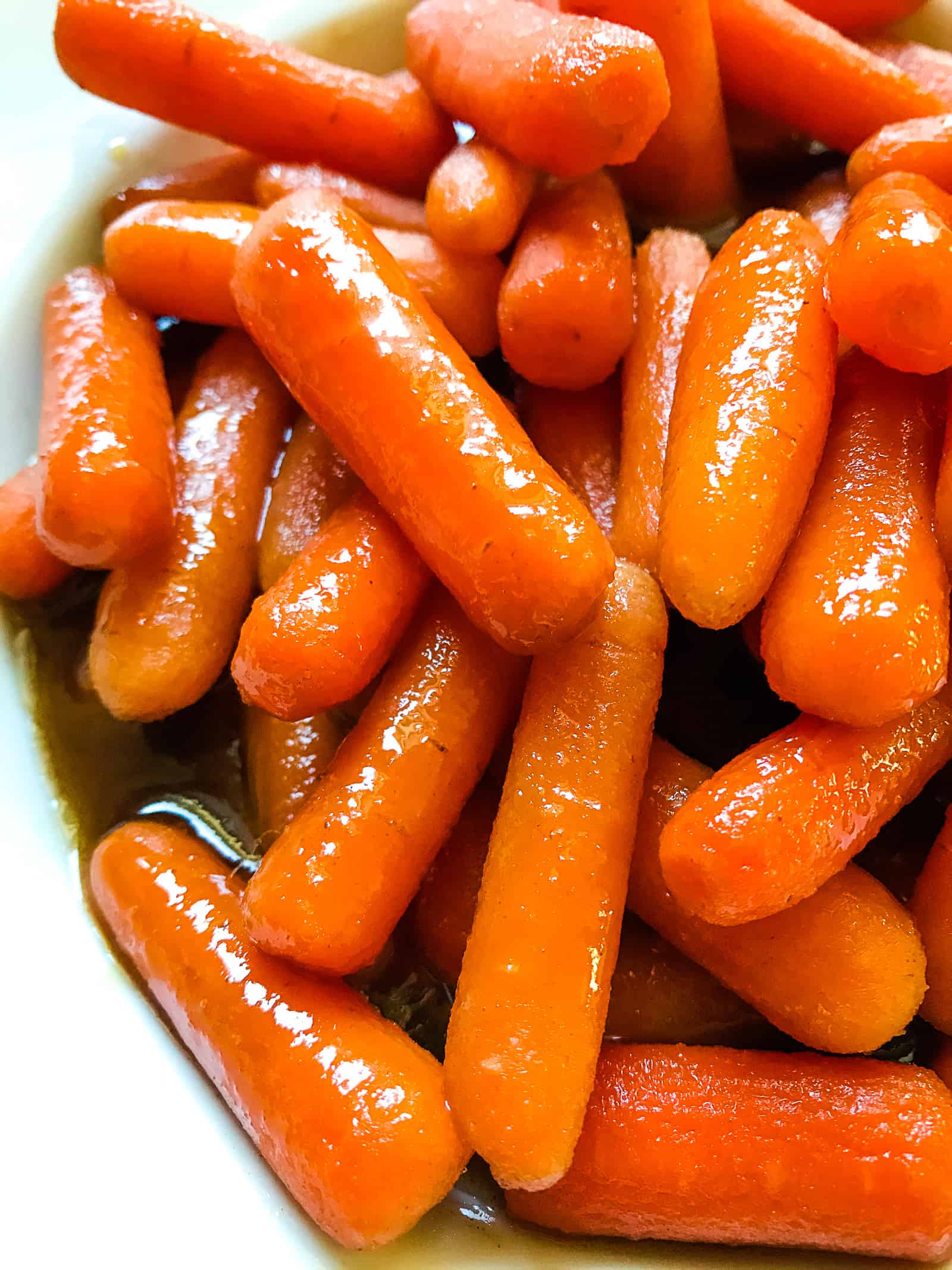 Glazed carrots with brown sugar sauce.
