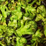 Air fried frozen broccoli.