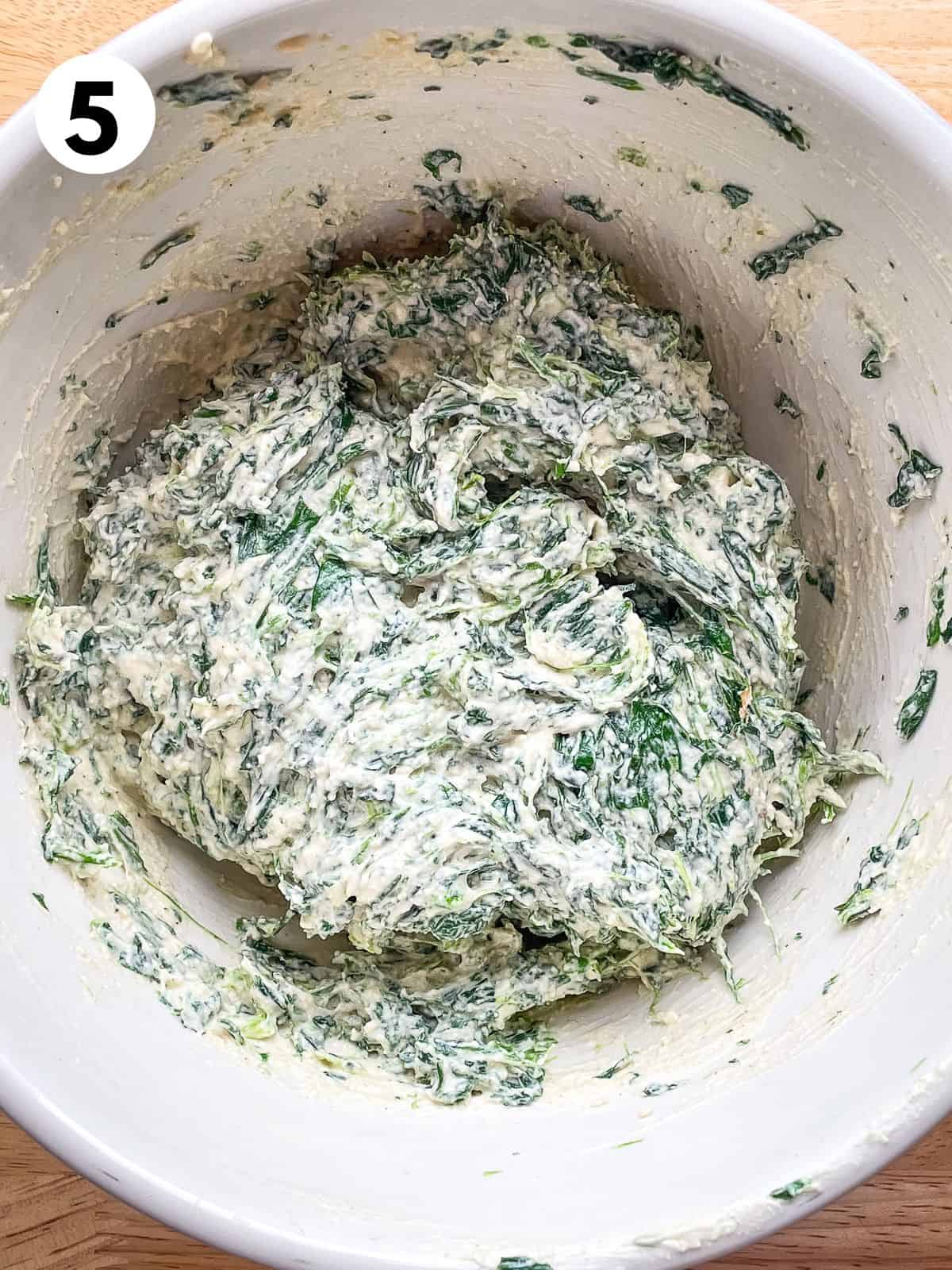Spinach puff pastry filling.