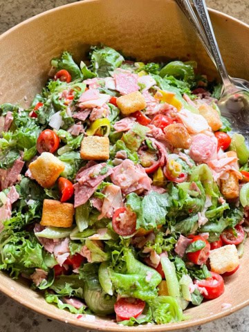 Grinder Salad in Bowl