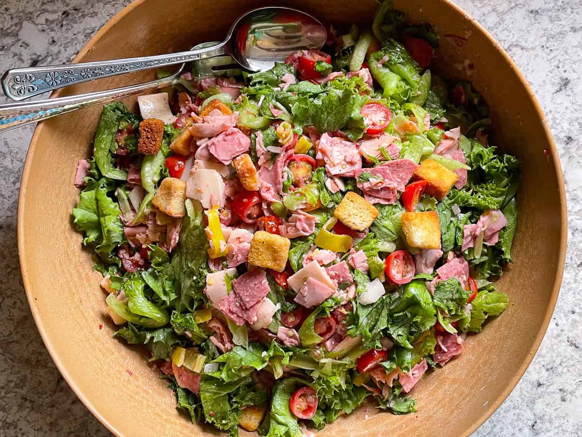 Grinder Salad in Bowl