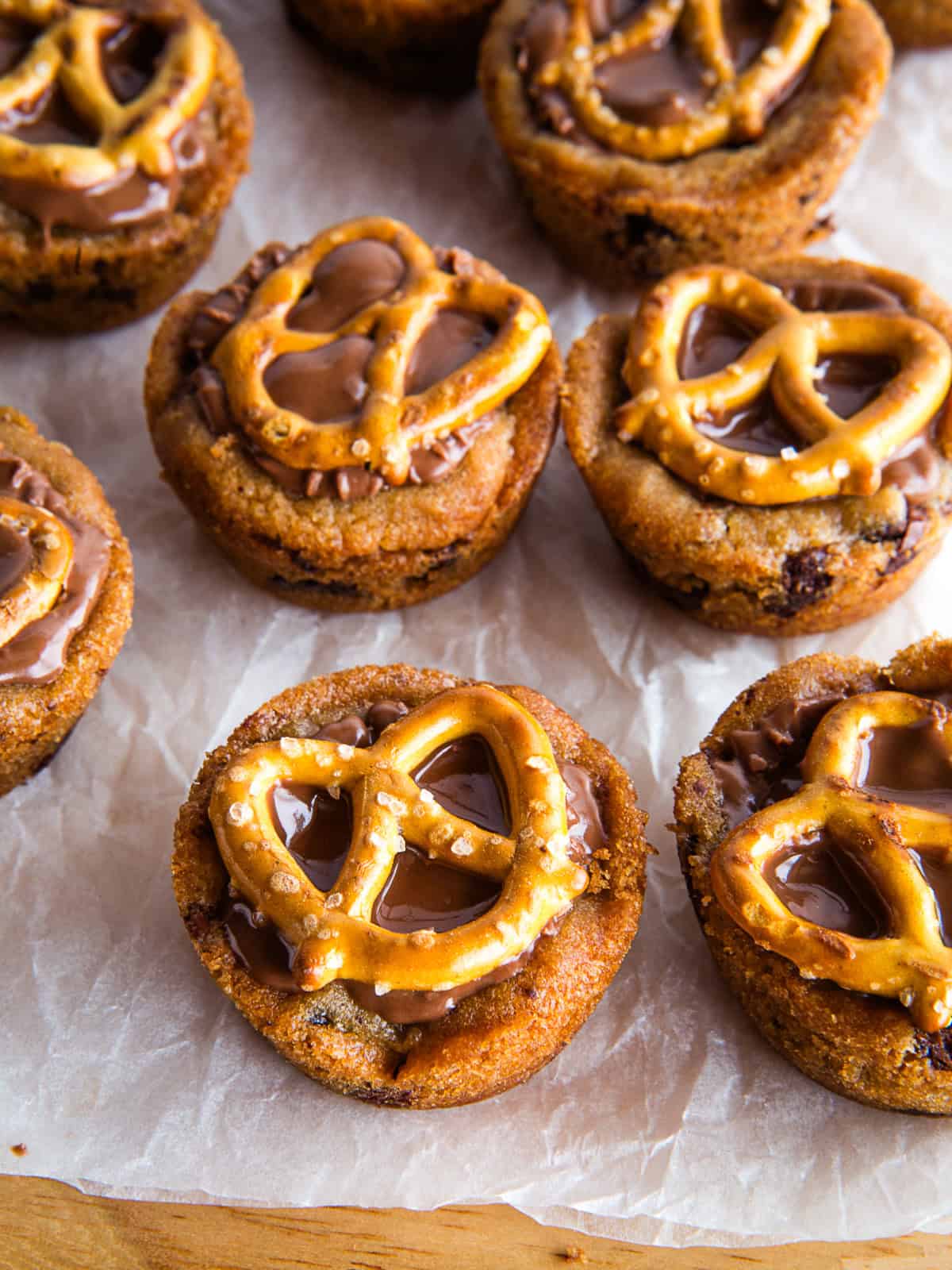 Peanut butter cup and pretzel cookie bites.