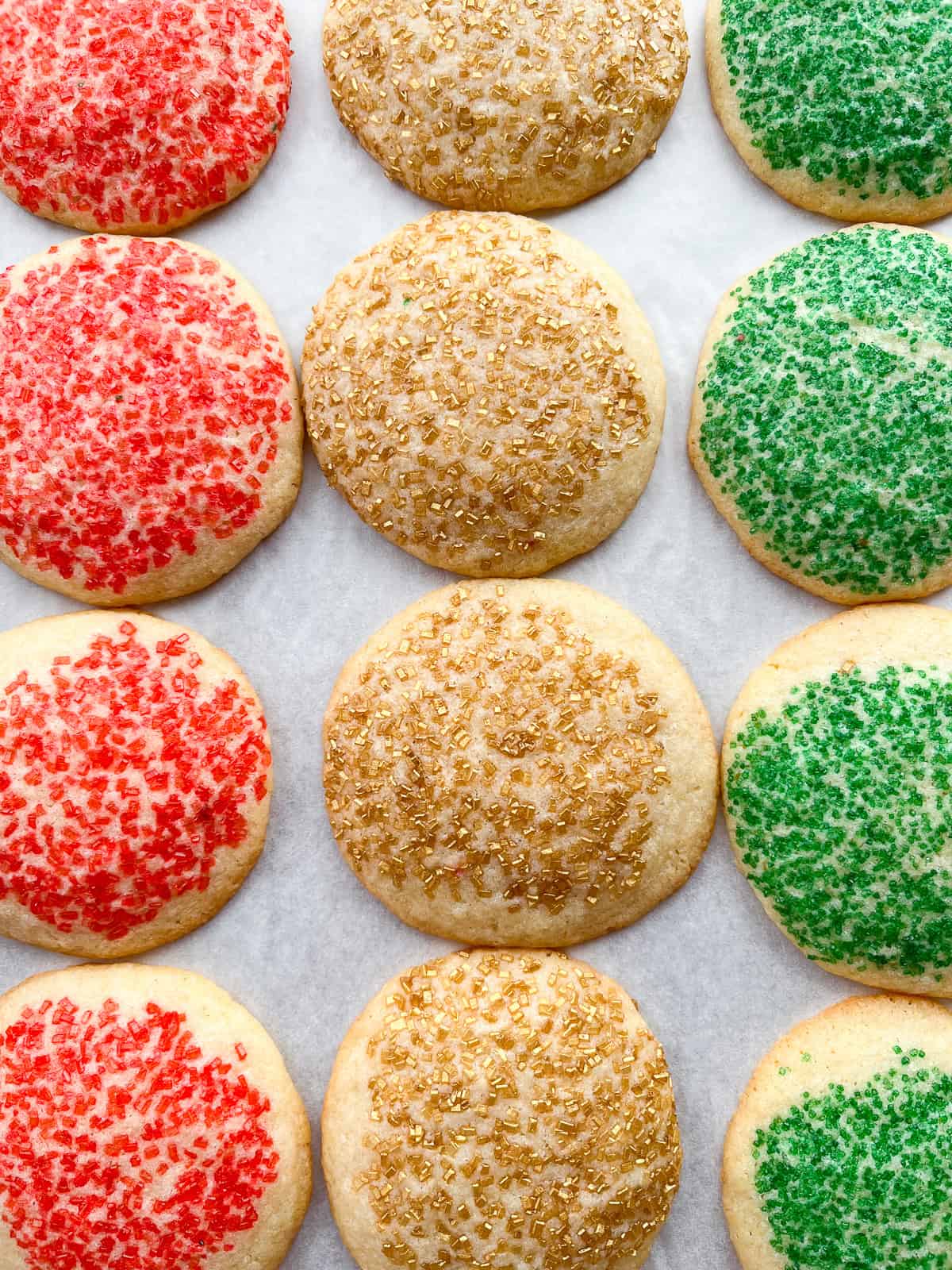 Baked drop sugar cookies.