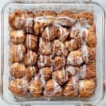 Pull apart coffee cake baked in a pan.